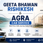 Geeta Bhawan Rishikesh to Agra Cab Service by ATC Cabs featuring a comfortable taxi, best price guarantee, professional drivers, and safe outstation travel.